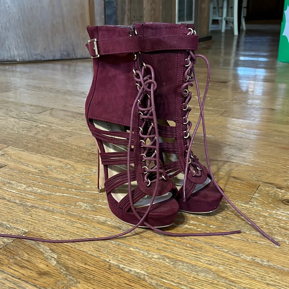 Wine/burgundy color heels